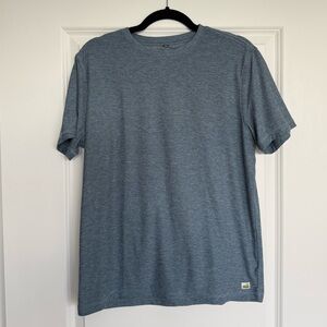 Vuori Strato Tech Tee in Heather Blue Size Medium